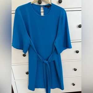 Nordstrom Felicity and Coco Blue Short Sleeve Dress with Wrap Tie. Size L.